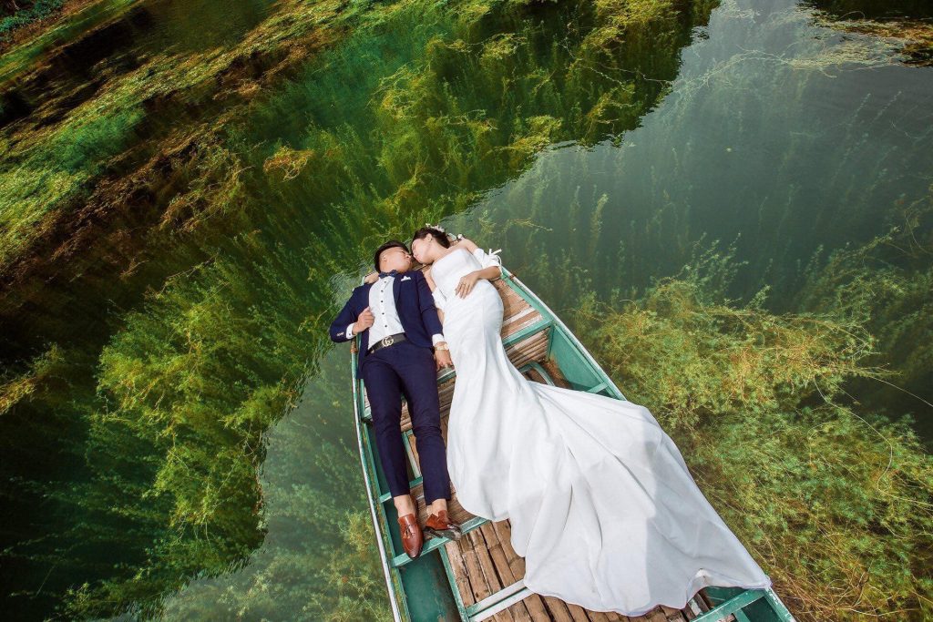 chụp ảnh cưới ở Tràng An Ninh Bình