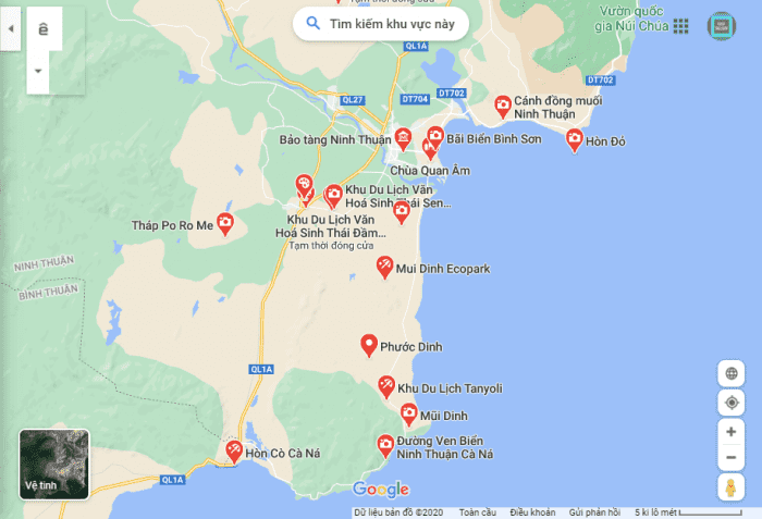 Du lịch Ninh Thuận - Khám phá vùng đất đầy nắng và gió 8 Bản đồ Ninh Thuận