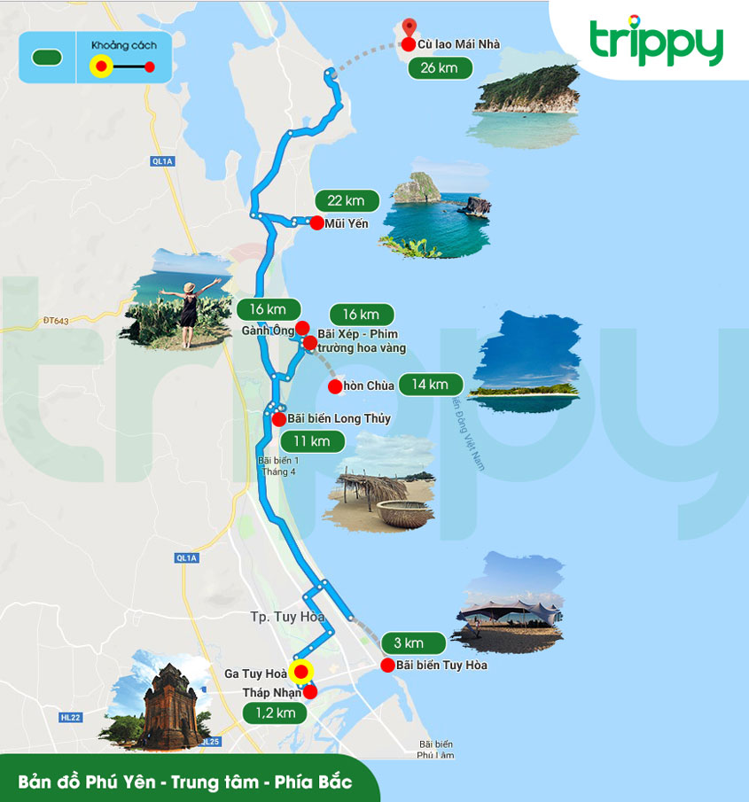 Bản đồ du lịch Phú Yên (Trippy)