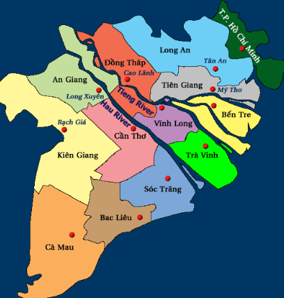 Bản đồ vị trí Long An