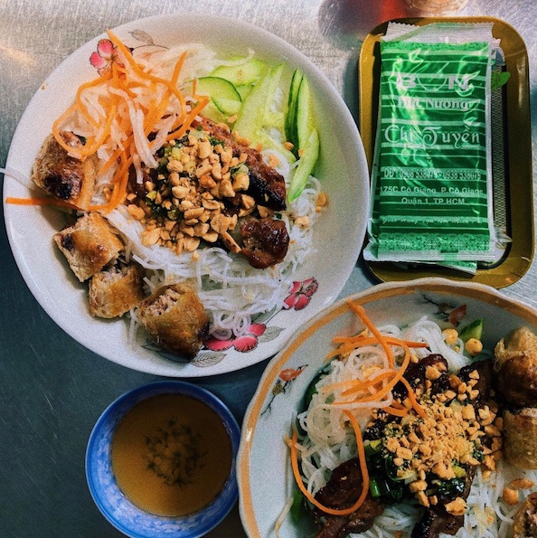 Bun Thit Nuong / Round Noodle with BBQ Pork