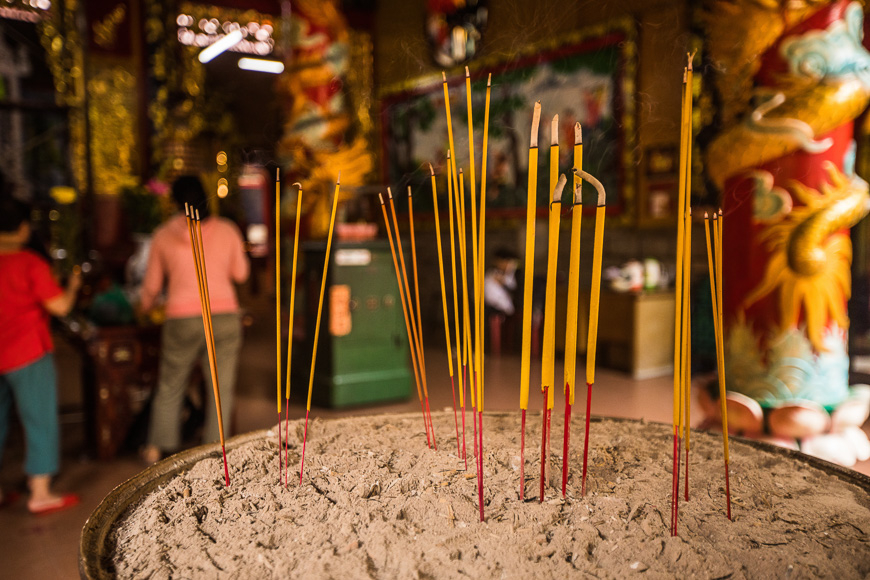 The Best Ways to Discover the Vibrant Neighborhood of Cho Lon 6 Cho Lon pagoda incense sticks