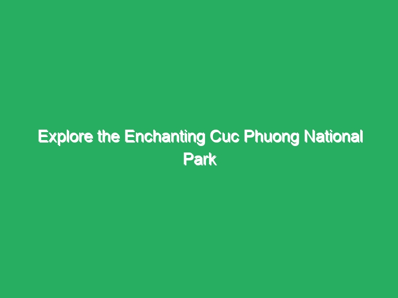 explore the enchanting cuc phuong national park 19583