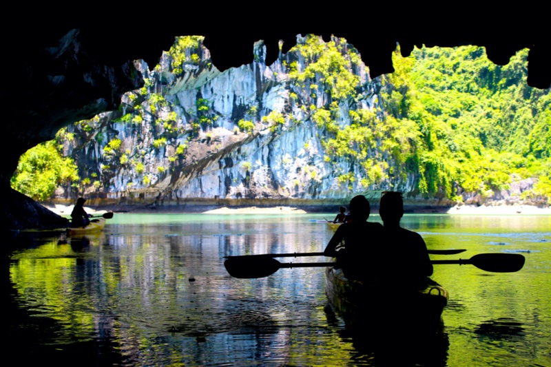 Kayaking at Halong Bay