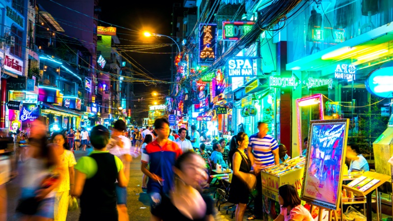 Enjoy the night in Saigon