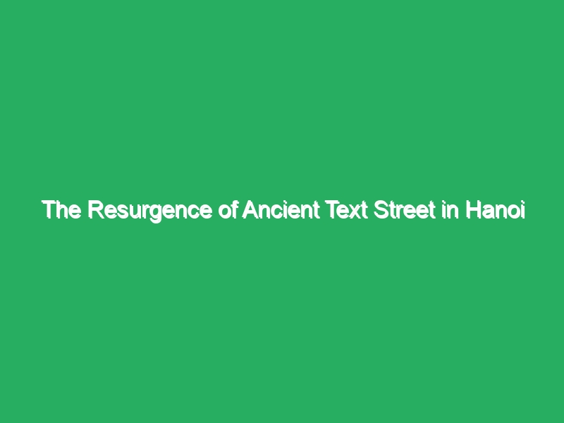 The Resurgence of Ancient Text Street in Hanoi 4 the resurgence of ancient text street in hanoi 20818