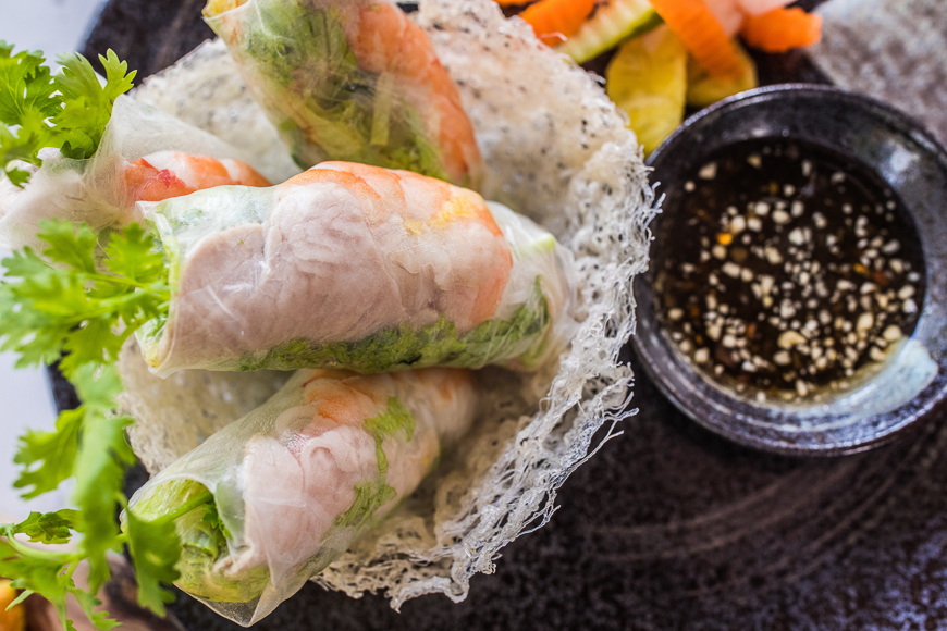 Fresh Vietnamese spring rolls, or 'goi cuon'